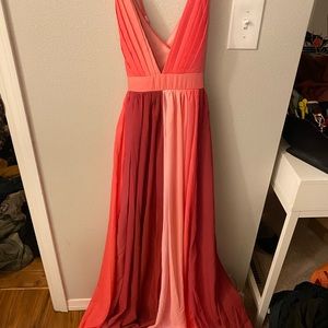 Pink floor length maxi gown